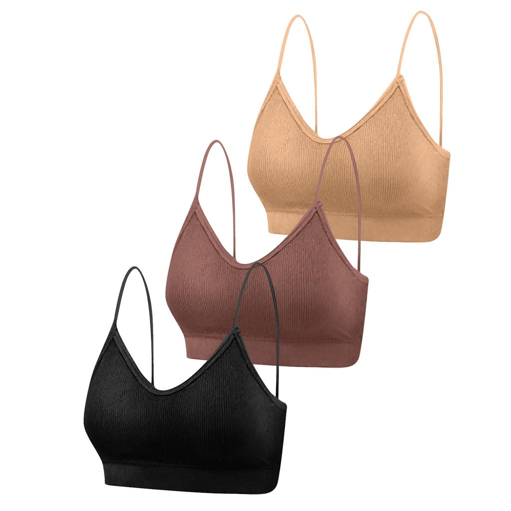 6 шт. Бюстгальтер с V-образным вырезом Бесшовный мягкий камзол-бандо Спортивный бюстгальтер Бюстгальтер для сна