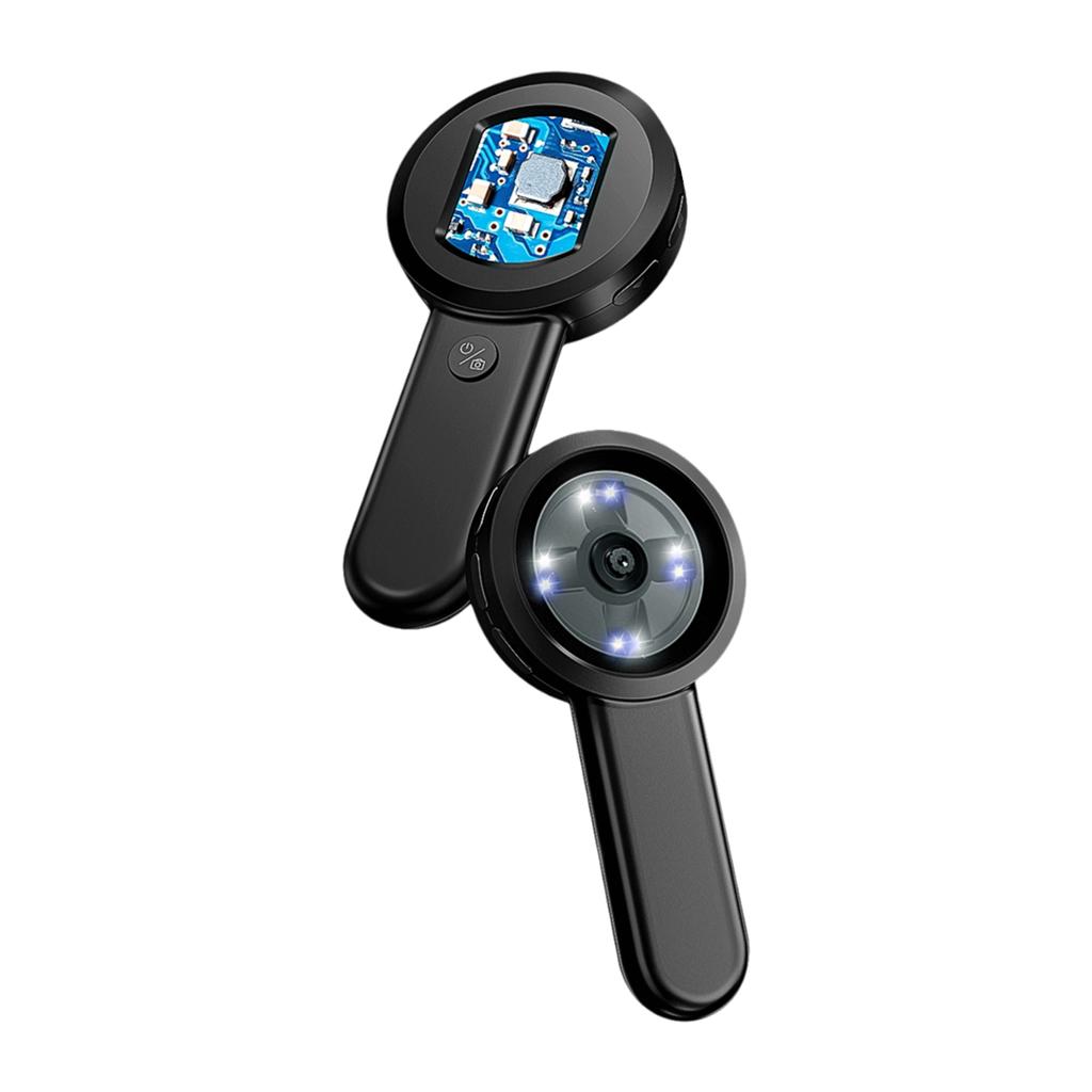 Handheld Digital Magnifying Glass Digital Microscope for Adults Kids 100X Magnification 2.0 Inch Screen Manual 16M Photo Built-in Battery LE