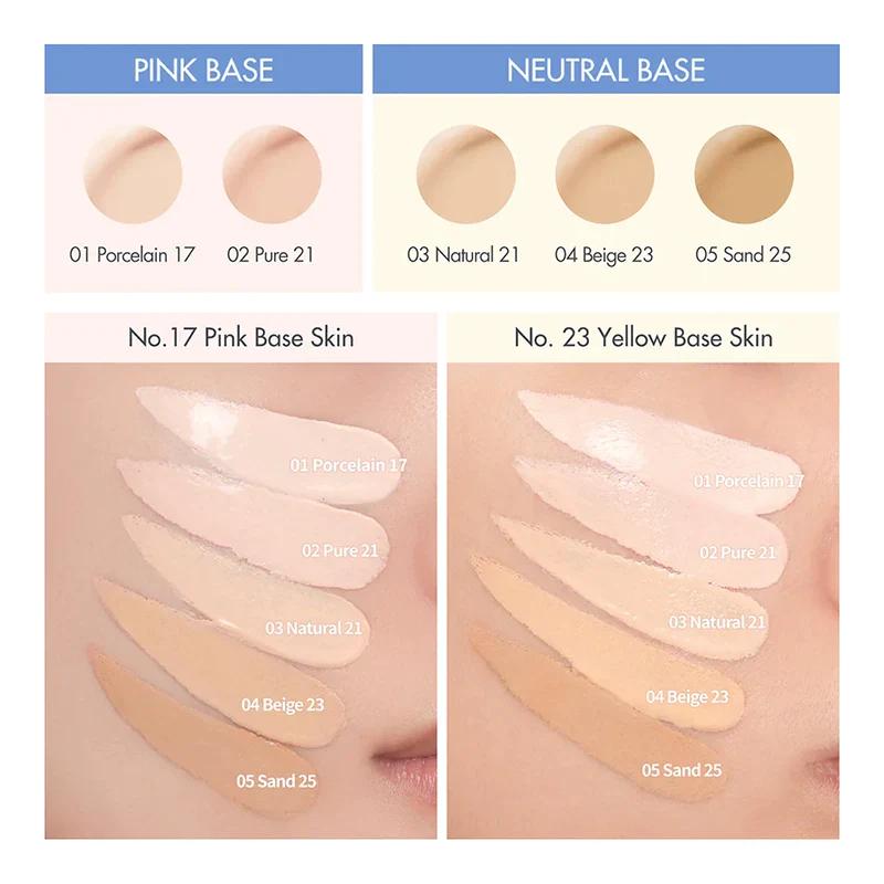 Rom&nd BARE WATER CUSHION SPF 38 PA++++, Стойкий, Макияж, Корейская косметика, Kbeauty, образец