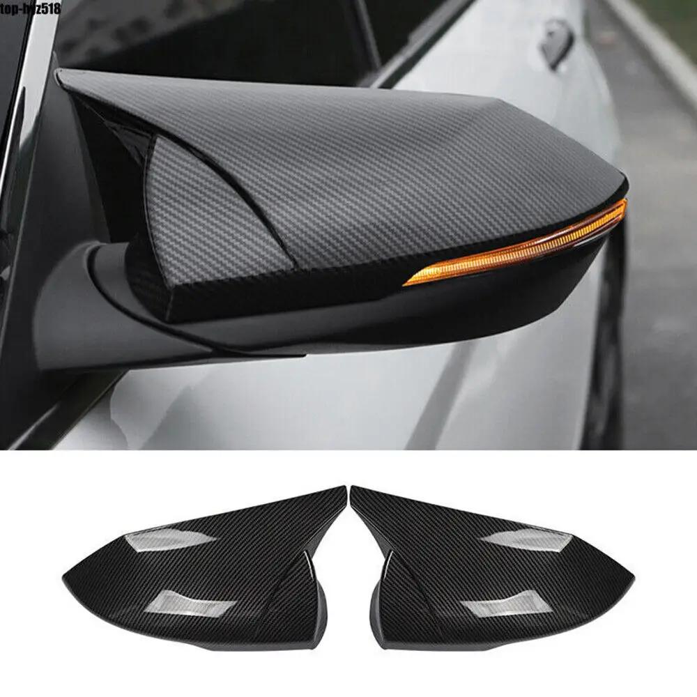 Car Upgrade Door Mirror Cover For Hyundai Elantra Car Rearview Accessories Carbon Fiber Glossy Black