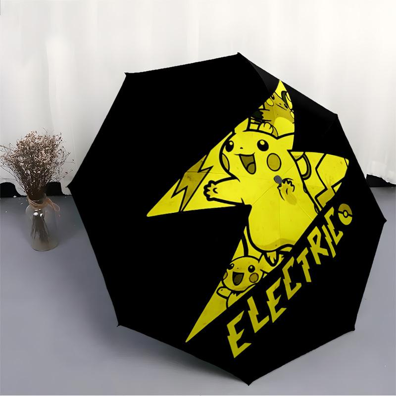 1pc Pikachu, Pokemon Automatic Cute Umbrella 8-Bone Design Compact Gear for Outdoor Travel, Perfect Holiday Gift yy251230063