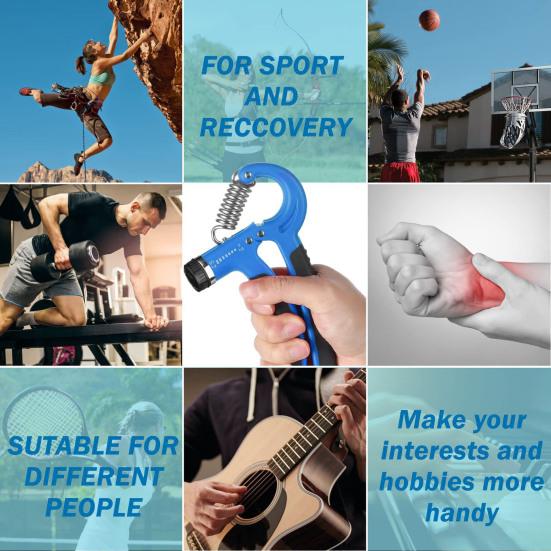 Grip Strength Trainer 5-60KG Resistance Adjustable Men Women Forearm Exerciser Hand Grip Power Strengthener Developer Fitness Equipment