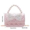 Mini Bow Crossbody Bag Korean Style Children Coin Purse Simple Pearl Handbag  Kids