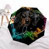 1pc Dachshund Love Heart Umbrella with Plastic Handle,Suitable for All Seasons Home Travel Outdoor UmbrellaDD1748