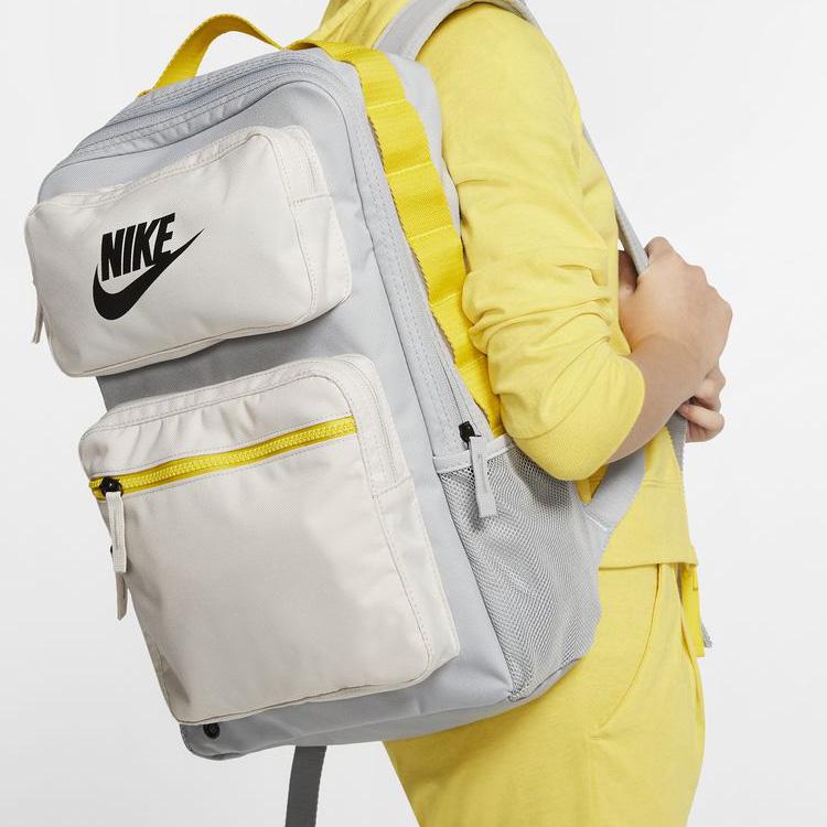 Nike Future Pro Простой повседневный полиэстеровый рюкзак Обычный мужской рюкзак Светло-серый BA6170-077