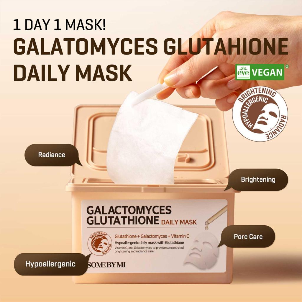 SOME BY MI Galactomyces Glutathione Daily Mask 30ea + RANDOM GIFT