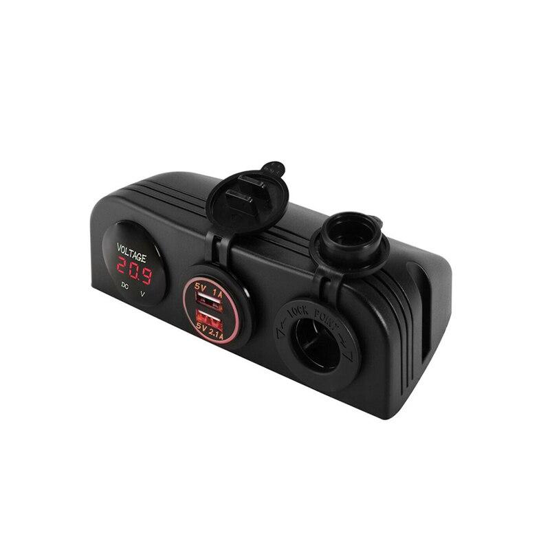 3 в 1 основание палатки Dual USB автомобильное зарядное устройство розетка светодиодный цифровой вольтметр розетка для грузового автомобиля морской пехоты