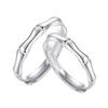 Forest Style Fresh Bamboo Open Couple Couple Rings Ins Trendy High-Rise Men's and Women's Ring