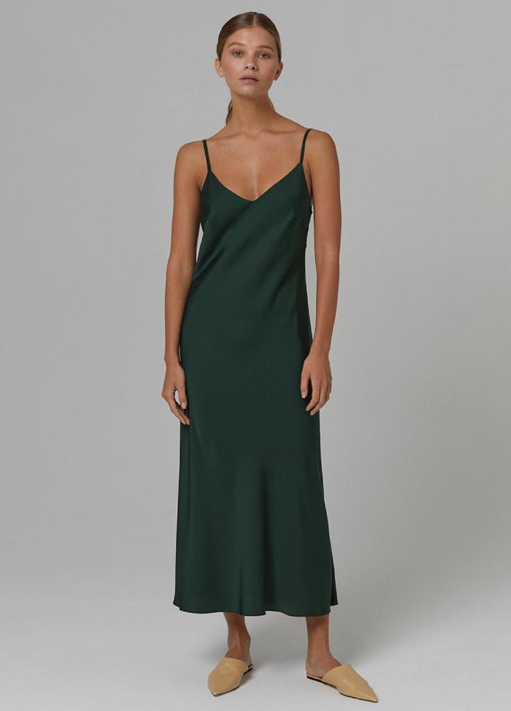 Платье комбинация миди двойное шелковое