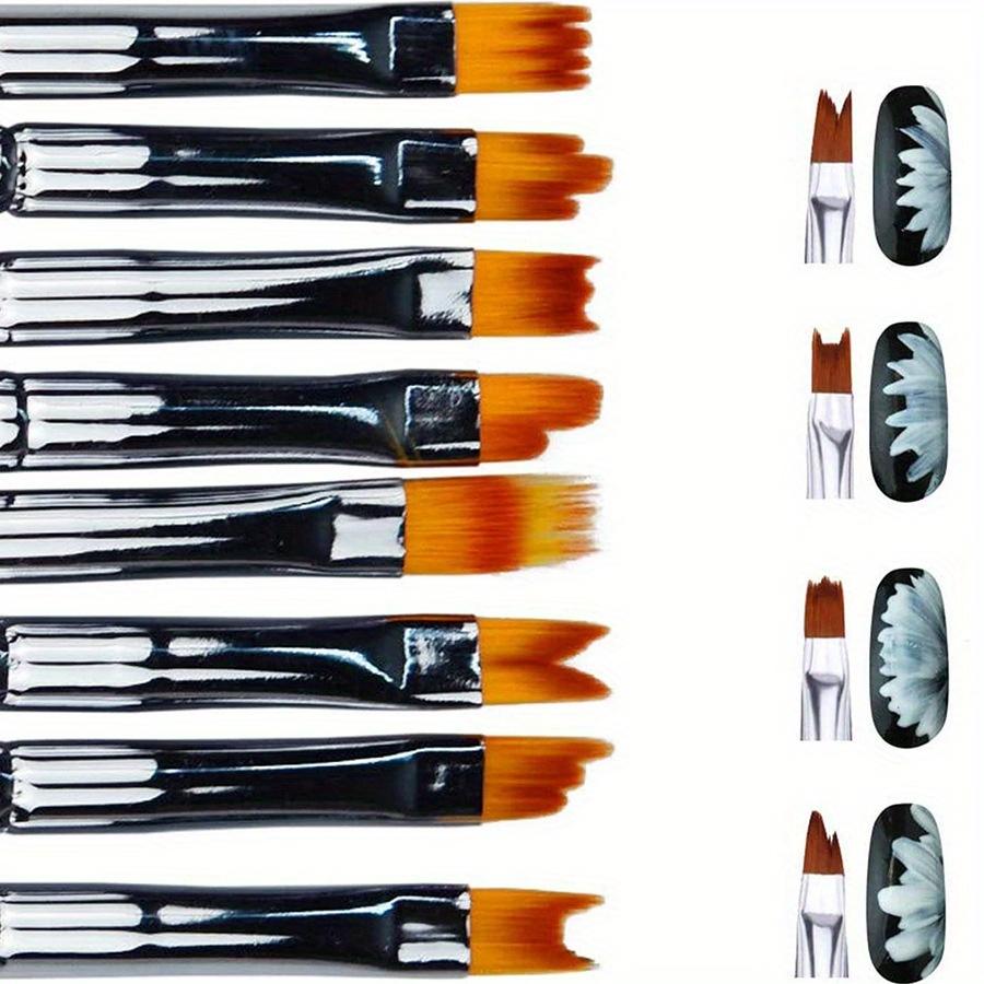 Набор из 8 профессиональных кистей для нейл-арта с эргономичными ручками для детального дизайна