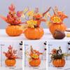 Halloween Foam Fake Pumpkins Maple Leaf Autumn Home Table Decoration Halloween Party Decor