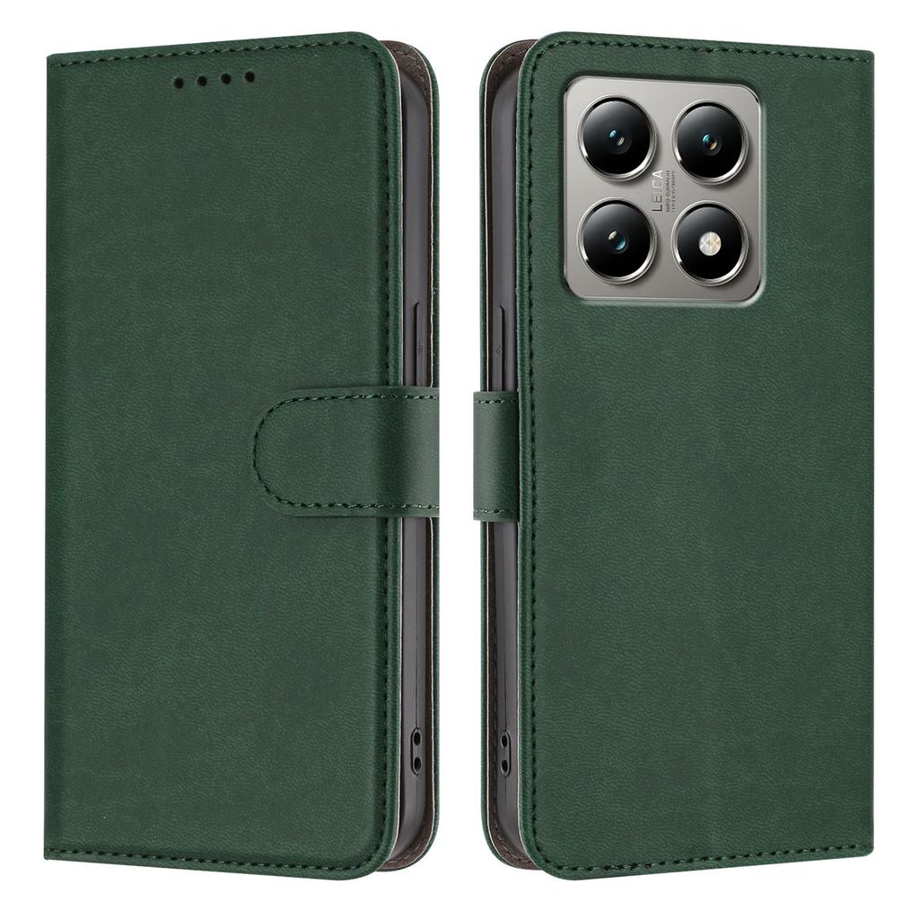 For Xiaomi 15T Leather Case Solid Color Phone Cover with Wallet