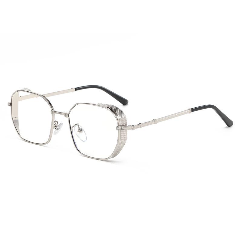 New retro polygonal metal baffle sunglasses European and American trendy men's and women's sunglasses sunglasses R