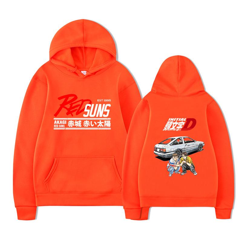 Anime Drift AE86 Initial D Graphic Hoodie Casual Goth Men Women Sweatshirt Fleece Oversized Couples Streetwear Hoodies