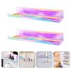 Iridescent Shelves Acrylic Floating Shelf Rainbow Display Shelf Clear Floating Bookshelf Sunglasses Essential Oil Picture Ledge