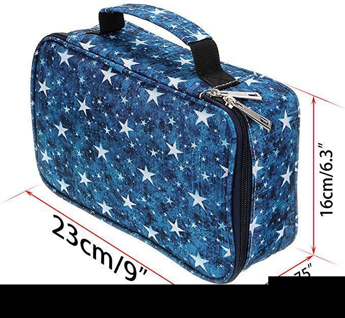 Водонепроницаемый пенал для карандашей 72 цветов - 120 отверстий, большая вместимость, со съемными секциями для рисования и канцелярских принадлежностей