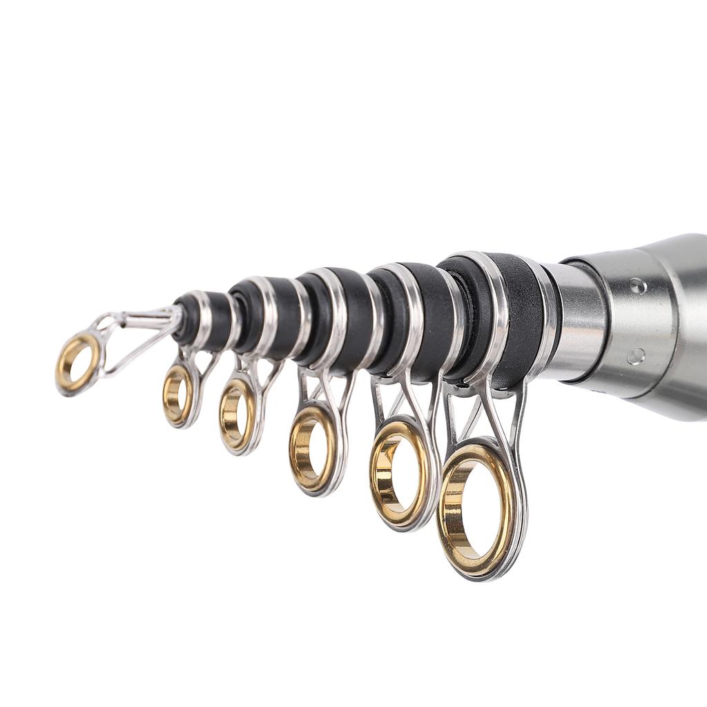 Telescopic Fishing Pole and Fishing Reel Combo Fishing Rod with 10+1 BB 5.5:1 Fishing Reel 2.1m