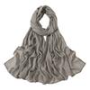 Women Scarf Solid Color Wide Edge Design Thin Scarf Breathable Shawl Versatile Head Wrap Stylish Accessory