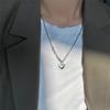Metal Heart Pendant Necklace For Girls Women Charms Matching Sweater Neck Chain Necklaces Chokers Jewelry Gifts