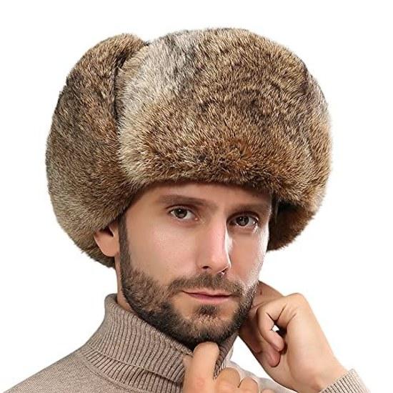 Шапка ушанка мужская пилотка летная холодная погода теплая середина зимы на флисовой подкладке большой размер русская летающая уличная велосипед работа альпинизм катание на лыжах осень
