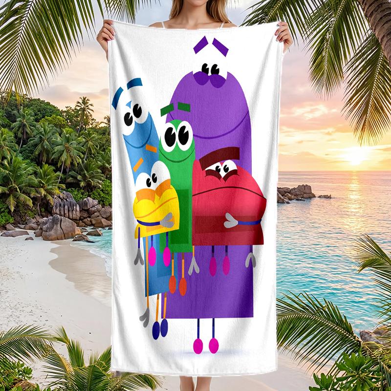Ask Storybots Fashion Beach Towel: Ideal for Summer Adventures Soft, absorbent and quick drying suitable for swimming and bathing