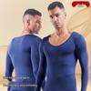 Men's V-Neck Long-Sleeve Thermal Shirt - Lightweight Autumn/Winter Base Layer
