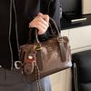 Autumn and Winter Retro Portable Boston Bag Women's 2025 New Korean Version of Simple and High-end Shoulder Messenger Bag