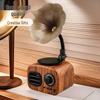 Винтажный патефон – Bluetooth-колонка с текстурой дерева, креативное настольное украшение и подарок на день рождения