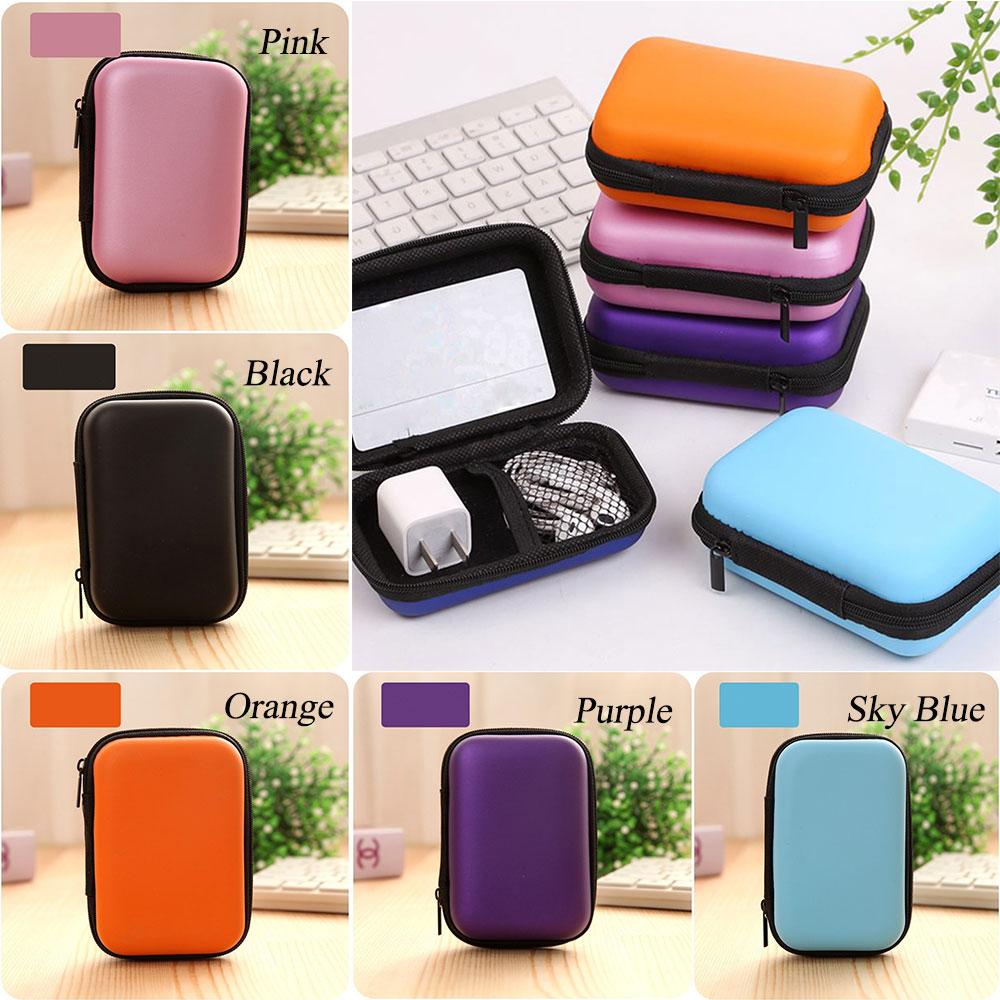New Headset Travel Storage Box Headphone Bag Portable Case Cable Accessories