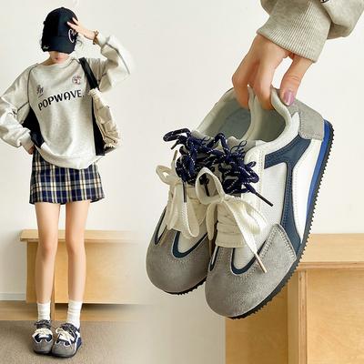2025 белые туфли женские осенние корейская версия ins женские студенческие повседневные спортивные универсальные кеды для скейтбординга уличный стиль CY6629-2