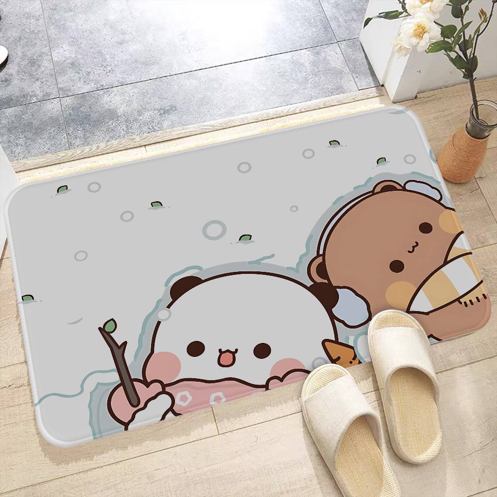 1Pc Bubu And Dudu Cute Cartoon Bathroom Mat Anti-slip Absorb Water Long Strip Cushion Bedroon Mat Welcome Doormat