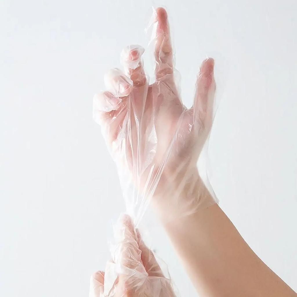 200 шт. одноразовых пластиковых перчаток для кейтеринга, выпечки, захвата, окунания, перемешивания, салата, прозрачные полиэтиленовые перчатки, кухонные принадлежности