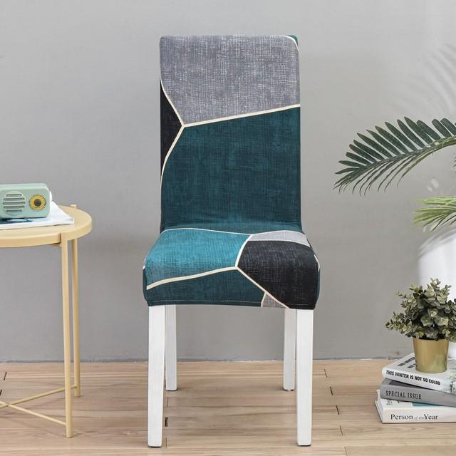 Универсальный чехол на обеденный стул, эластичные чехлы с геометрическим рисунком, чехол на стул, эластичный чехол на сиденье для свадьбы, отеля, банкета, гостиной