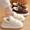 Cotton Shoes Winter Down Cloth Waterproof Thick Sole Warm Indoor Non-slip Down Bag and Cotton Slippers Home Autumn and Winter