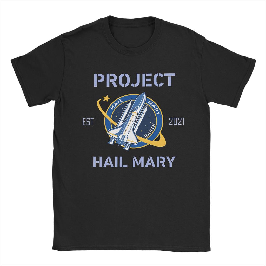 Project Hail Mary Poster T Shirt Unisexs 100 Cotton Novelty TShirts Round Neck Tee Shirt Short Sleeve Clothing 4XL 5XL 6XL