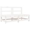 VidaXL Canapés Centraux de Jardin 2 pcs, Sièges avec Dossier, Meubles de Terrasse Patio Arrière-cour Balcon Extérieur, Blanc 825514