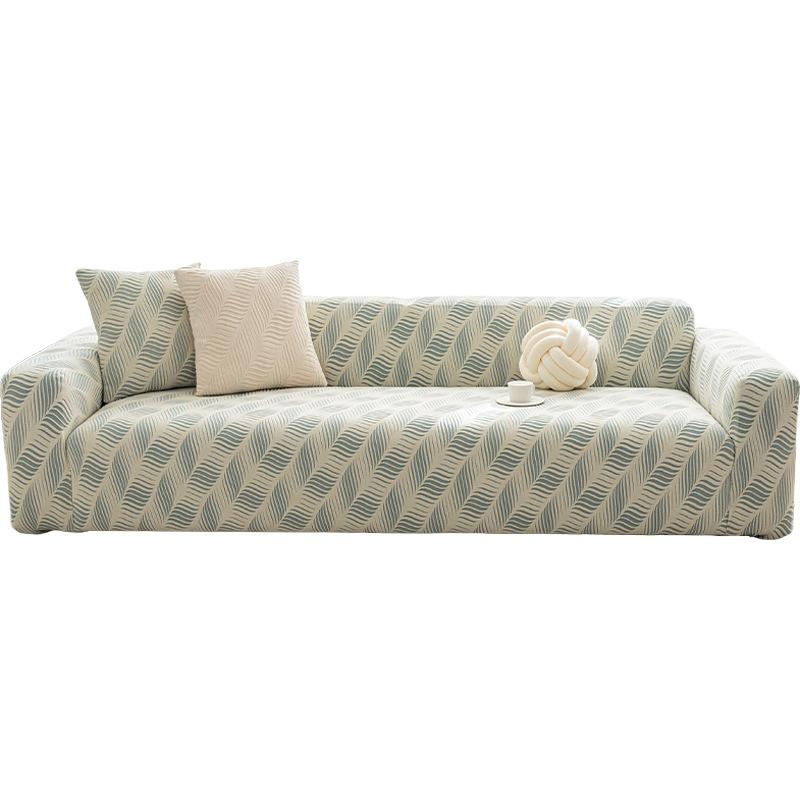 Эластичная, Нескользящая, Пылезащитная Новая Жаккардовая Бархатная Однотонная Чехол на Диван Простой Универсальный Однотонный Прямой Чехол на Диван