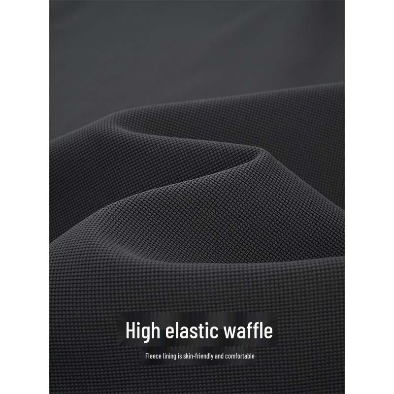 SEPTWOLVES Waffle Brushed Long Sleeve Polo Shirt