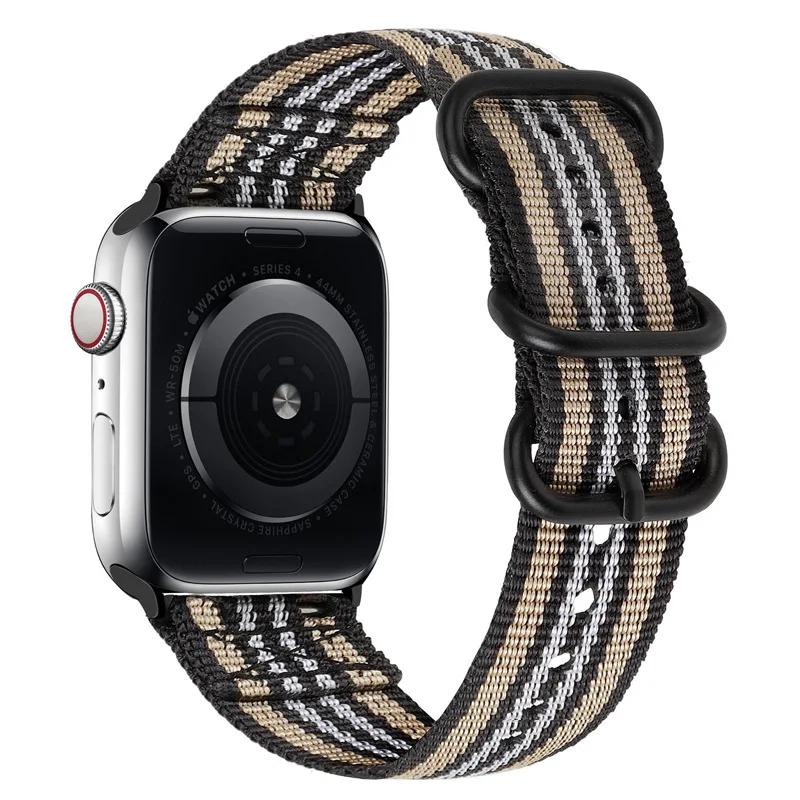 Нейлоновый ремешок для Apple Watch band Ultra 3/2/1 49мм 45мм 44мм 41мм 42мм 46мм Трехкольцевый браслет iWatch 11 10 9 8 7 6 5 4 Correa