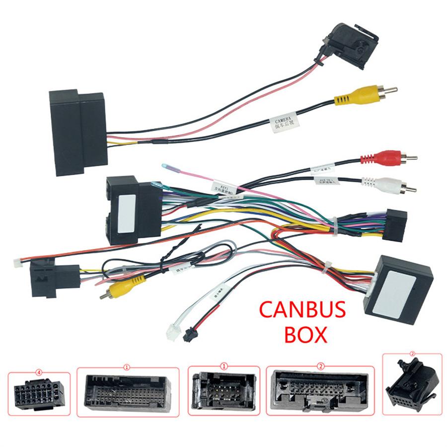 16Pin Car Radio Wiring Harness W/ Canbus Box For Ford Kuga 2018-19 Focus 2012-18
