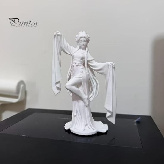 Орнамент 'Танцующая девушка в китайском стиле', 3D-печатный орнамент 'Древний танцор', Изящная фигурка с рукавами 'Текущая вода', Тонкая традиционная восточная эстетика