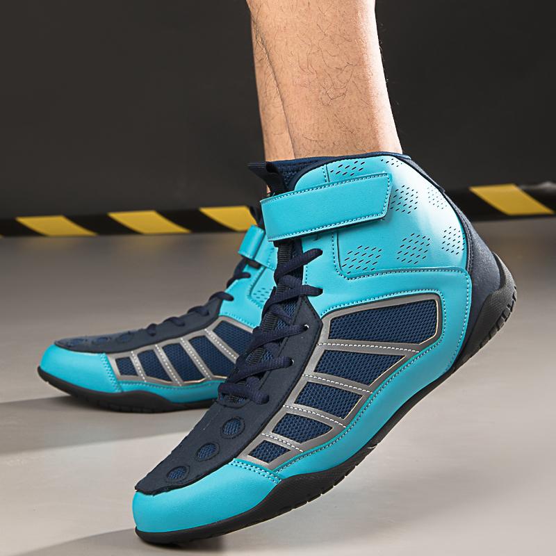 Боксерские ботинки унисекс 36-46, дышащие сетчатые ботинки большого размера, легкие боксерские ботинки, боевая тренировочная обувь, мотоциклетные ботинки