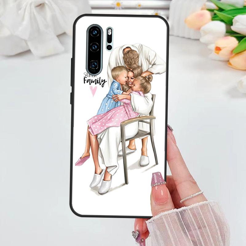 СУПЕР МАМА МАМА МАМА МИЛЫЙ РЕБЕНОК Для Huawei Nova 12i 11i 8i 12s Y73 Y72 Y61 Y91 Y90 Y70 Y60 9 10 SE P30 P40 Lite P60 Pro Чехол