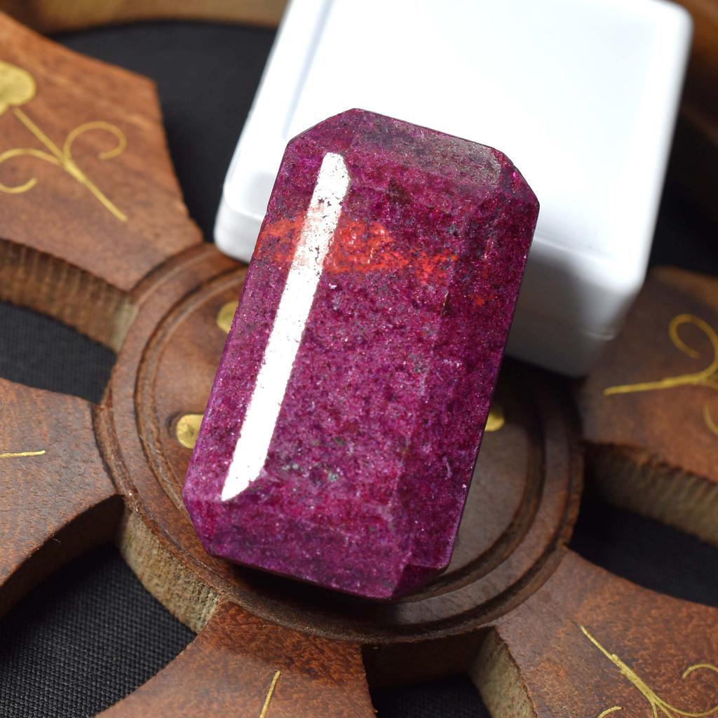 232.25 Ct Natural CERTIFIED Red Ruby Emerald Shape Rare Huge Size Loose Gemstone AM-226