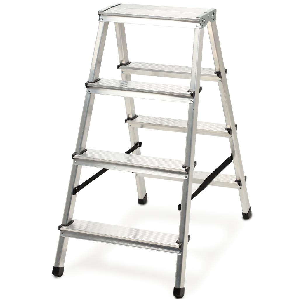 KADAX Aluminum Folding Ladder 4-8 Steps Home Strong 125kg Polish Product