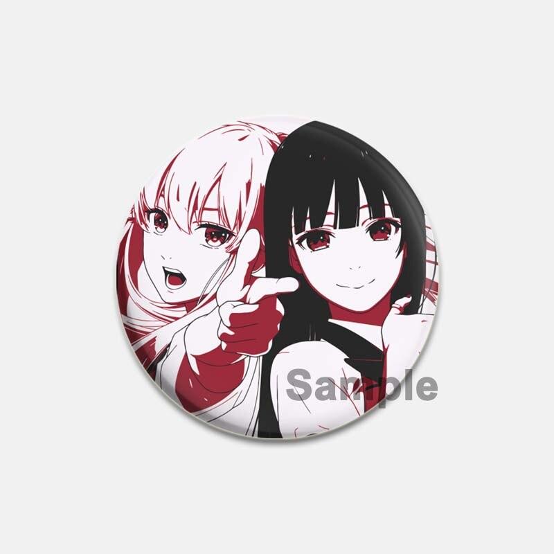 58 мм аниме манга KAKEGURUI брошь 58 мм круглая булавка для лацкана нагрудник Yumeko Jabami мультфильм косплей значок для одежды декор рюкзака подарки