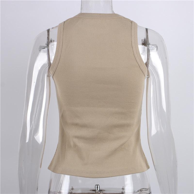 Вязаные топы в рубчик с вырезом, летние базовые рубашки, белый, черный, повседневный спортивный жилет с открытыми плечами, зеленый женский топ на бретелях