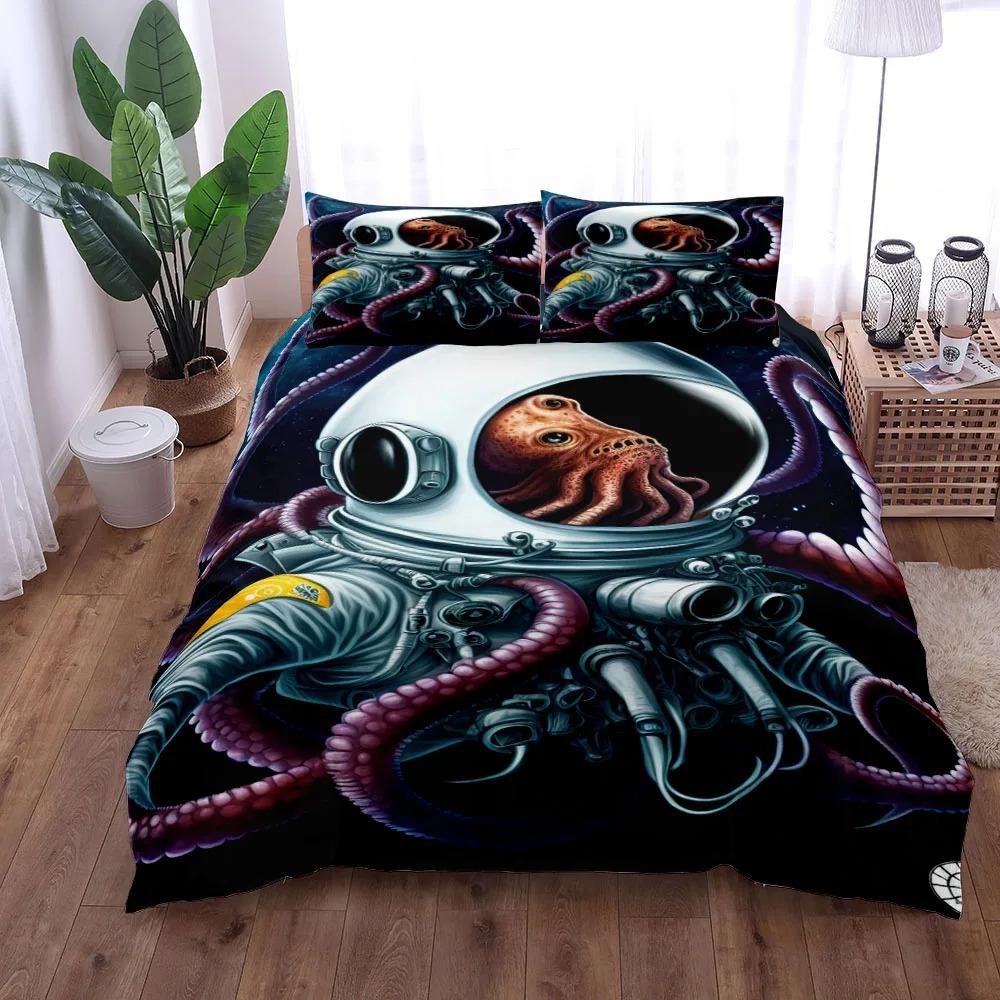 Комплект постельного белья для детей Space Squids King Queen Double Full Twin Single Size