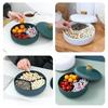 Поднос для еды, поднос для хранения продуктов с крышкой, 4 отделения, поднос для закусок, сухофруктов, конфет, орехов