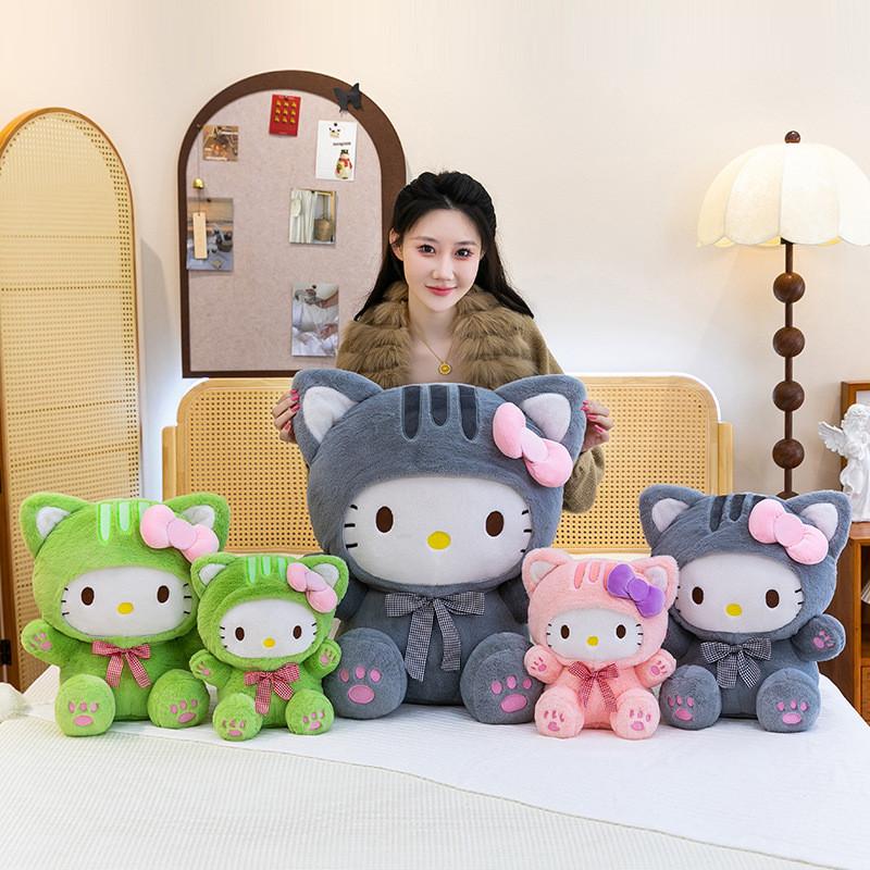 Hello Kitty Cartoon Stuffed Animal With Soft Plush Fabric For Kids And Teens